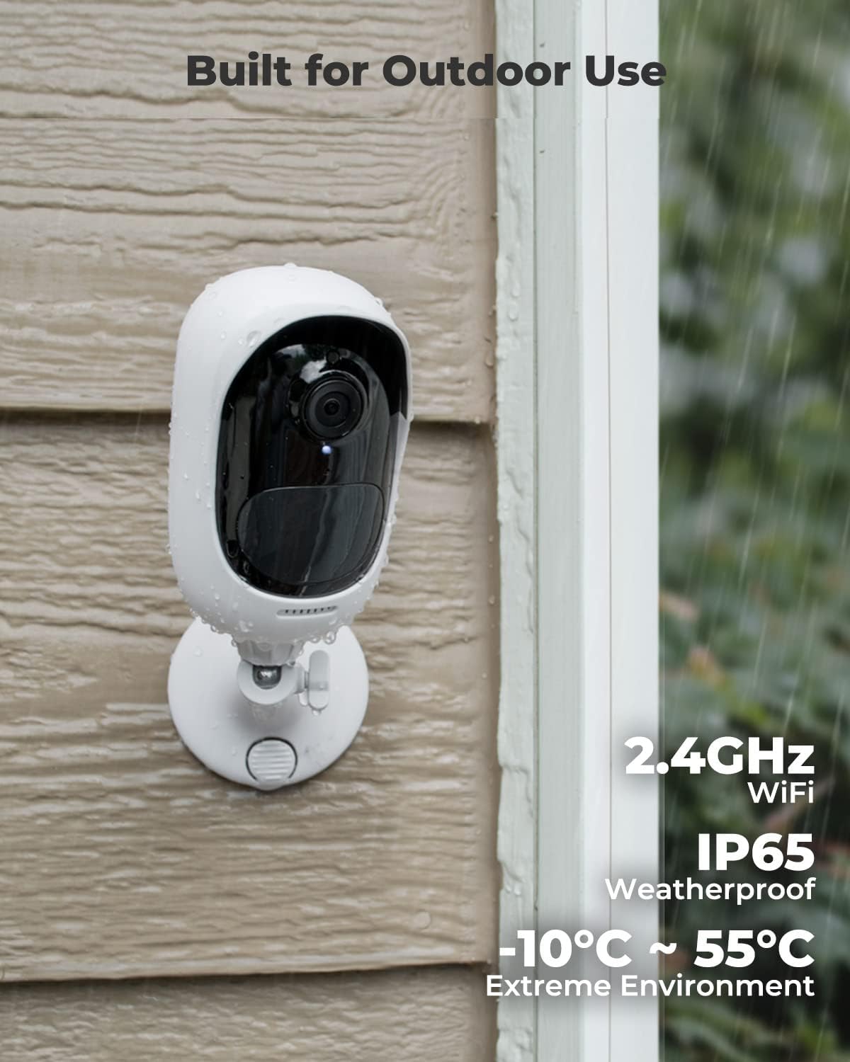 Reolink Outdoor Wireless Security Camera – 1080P WiFi, Night Vision, PIR Motion, Two-Way Audio