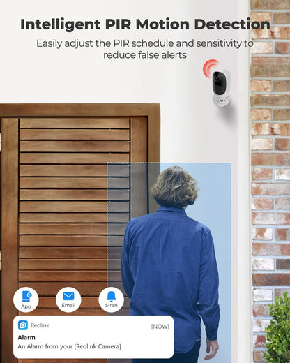 Reolink Outdoor Wireless Security Camera – 1080P WiFi, Night Vision, PIR Motion, Two-Way Audio