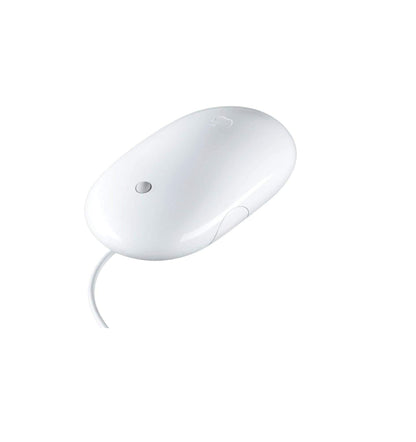 Branded Apple Mighty Mouse A1152 USB Wired30 cm Optical Mouse – 360° Scroll Ball, Multi-Button Touch Design for Mac & Windows (White)