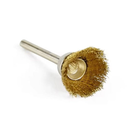 Brass Wire Cup Brush 15mm – 1/8” Shank  Jewelry Polishing | Metal Art & Craft | Rust Removal | Rotary / Mini Drill Tool