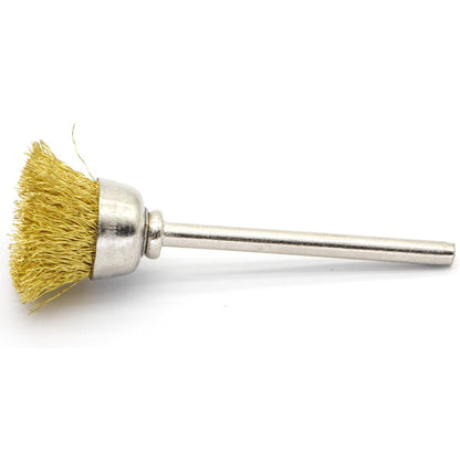 Brass Wire Cup Brush 15mm – 1/8” Shank  Jewelry Polishing | Metal Art & Craft | Rust Removal | Rotary / Mini Drill Tool