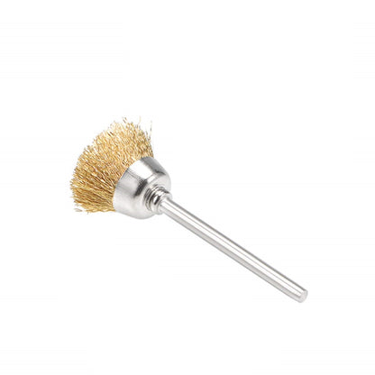Brass Wire Cup Brush 15mm – 1/8” Shank  Jewelry Polishing | Metal Art & Craft | Rust Removal | Rotary / Mini Drill Tool