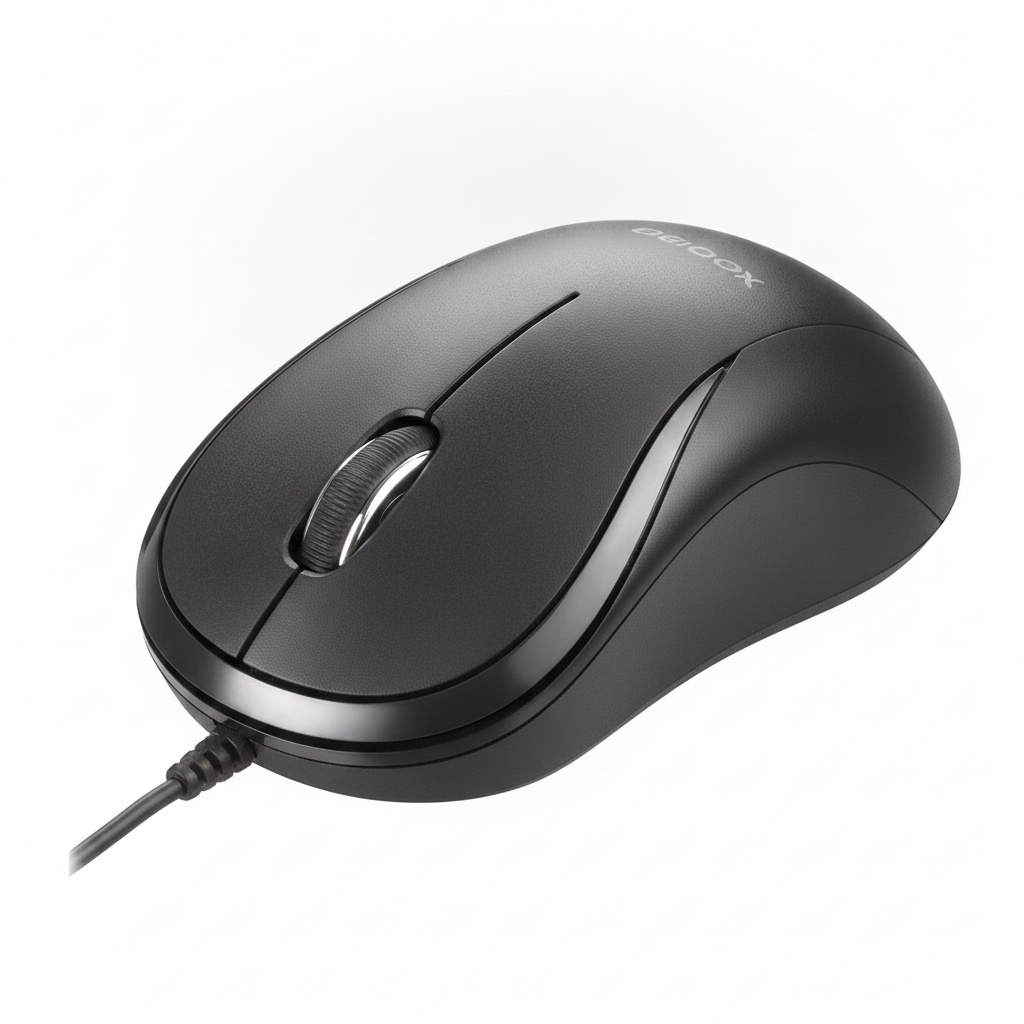 Wired Blue LED Silent USB 3 Button Mouse Buffalo Black BSMBU108 – Quiet Click, High Precision Optical Mouse for PC & Laptop