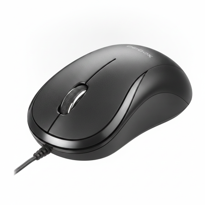 Wired Blue LED Silent USB 3 Button Mouse Buffalo Black BSMBU108 – Quiet Click, High Precision Optical Mouse for PC & Laptop