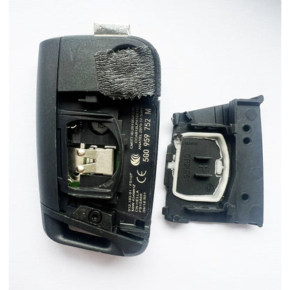 KEYECU Genuine OEM Flip Remote Key Fob – 3 Button 434MHz MQB for VW Golf 7 / Tiguan / Touran / Polo (5G0959752M / 5G0959752BA) HU162