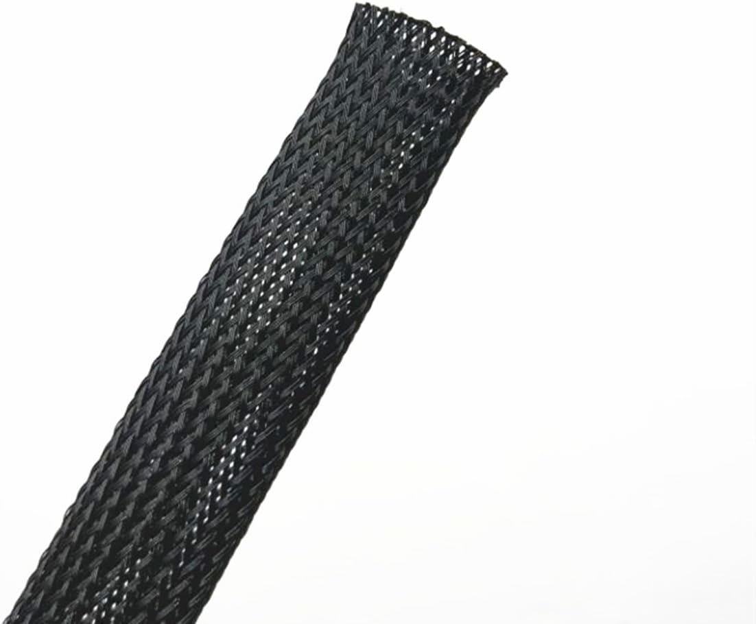 5 pcs Protective Fabric Cable Sleeve 8 mm for Wire Management – Expandable Braided Cord Protector for USB, Power & Computer Cables