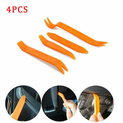 4Pcs Plastic Car Trim Removal Tool Kit – Auto Panel, Door Clip, Dash &amp; Audio Pry Tools Set