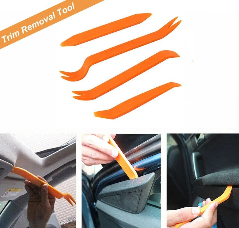 4 Pcs Car Trim Removal Pry Tool Set – Premium ABS Plastic Interior Panel Removal Kit for Dashboard, Door, Window & Audio Installation