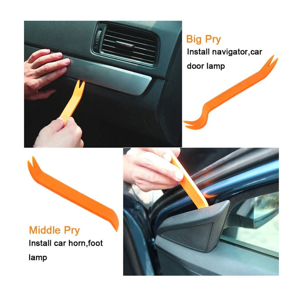 4Pcs Plastic Car Trim Removal Tool Kit – Auto Panel, Door Clip, Dash &amp; Audio Pry Tools Set
