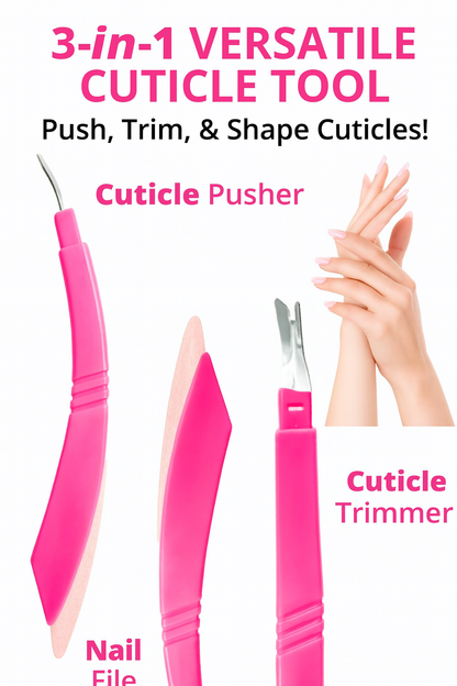 🌸 3-in-1 LA Cross Cuticle & Nail Groomer – Professional Manicure Tool 🌸