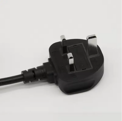 Coiled IEC C13 to UK 3-Pin Plug Spring Extension Power Cord for Computer, Monitor, Printer and UPS