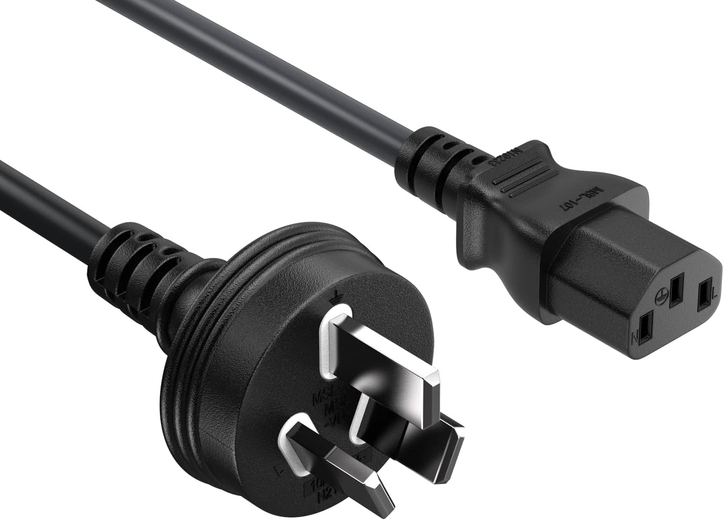Computer Power Cable 3 Pin Australian Plug | Pure Copper Branded AU Power Cord for PC Monitor UPS – Premium Quality