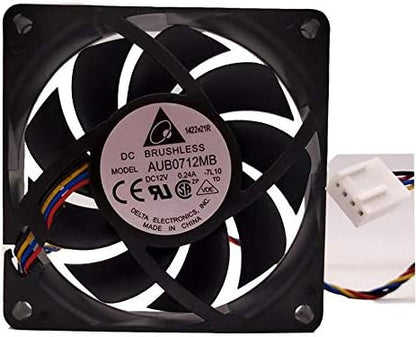 4Pin PWM Cooling Fan  CPU Ultra-Quiet AUB0712MB  DC12V 0.24A 7CM