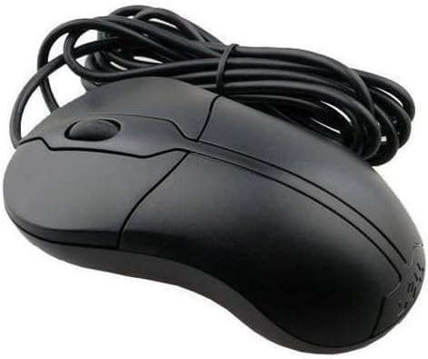Dell 3-Button USB Wired Optical Mouse with Scroll Wheel – 1000 DPI Precision, Ergonomic Design for Laptop & Desktop (Black)