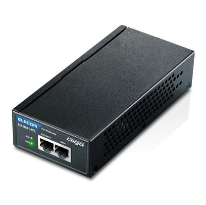 Elecom PoE Injector Gigabit Compatible 3 EIB-UG01-PF2 | IEEE 802.3af PoE | 10/100/1000Mbps Ethernet | Power &amp; Data Over Single LAN Cable