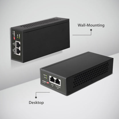 Elecom PoE Injector Gigabit Compatible 3 EIB-UG01-PF2 | IEEE 802.3af PoE | 10/100/1000Mbps Ethernet | Power &amp; Data Over Single LAN Cable