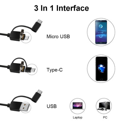 🔍 Endoscope Ear Camera 5.5mm USB Type-C – HD Ear Cleaner &amp; Ear Wax Remover (Box Pack New)  Android Type-C | Otoscope with Light | Waterproof Inspection Camera | 1.5m Cable | 4 Tool Heads