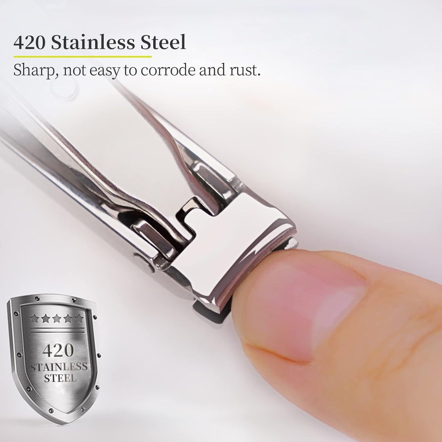 Foldable Nail Cutter Keychain - Attached to Keyring for Everyday Carry Travel