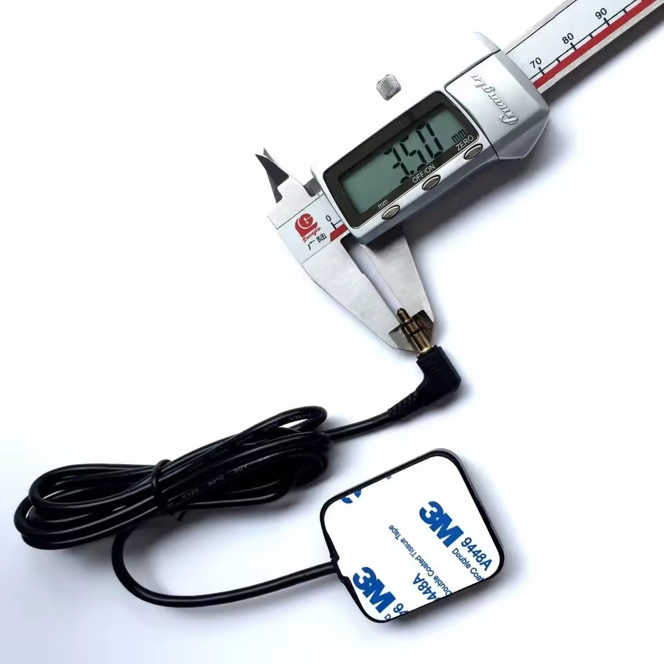 GPS Antenna 3.5mm Plug - Waterproof Hidden Adhesive Mount for Dashboard Camera, Video DVR Recorder, Car DVD Positionting , Car GPS Signal Antenna GPS Tracker Receiver, G-Mouse GPS , Car Dash Cam , Receiver Module, Enhance Signal Vehicle Accessory