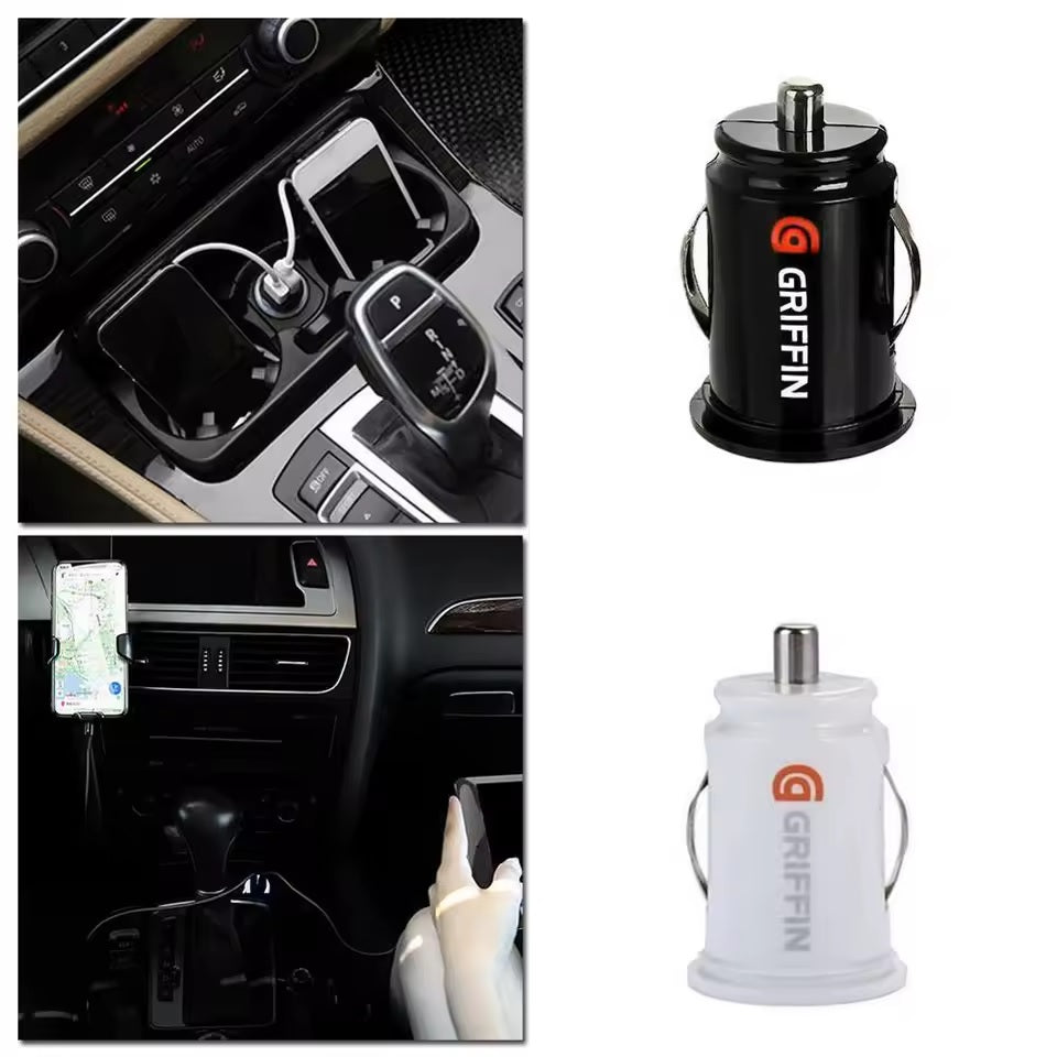 🚗🔌 Griffin New Mini Dual USB Car Charger – Model P2275 Fast Charging • Dual USB • 12V Lighter Socket Adapter