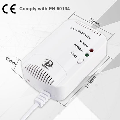 🔥 Gas Alarm Detector – Natural Gas & LPG Leak Sensor 🚨 100dB Siren + Strobe Light | Safety for Home & Commercial Use