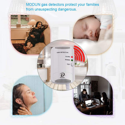 🔥 Gas Alarm Detector – Natural Gas & LPG Leak Sensor 🚨 100dB Siren + Strobe Light | Safety for Home & Commercial Use