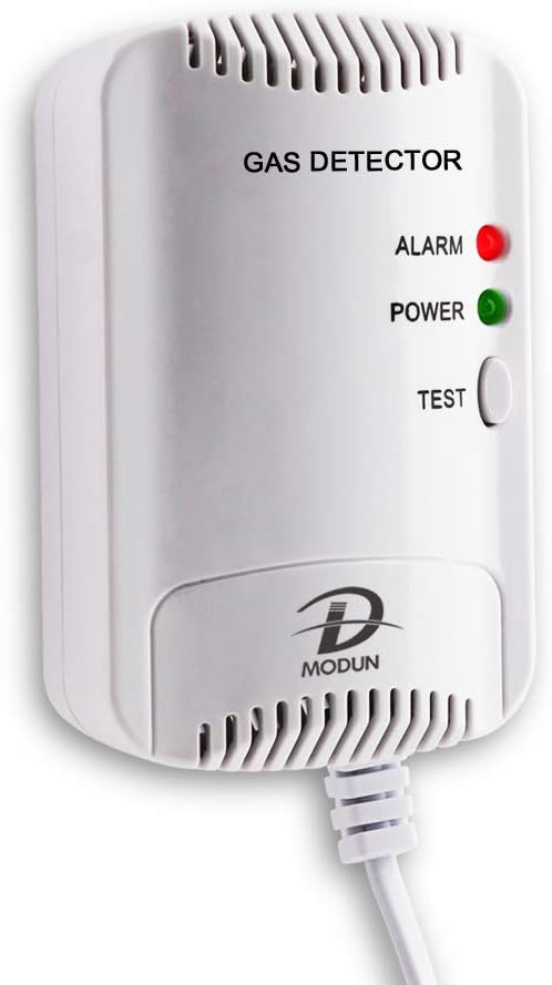 🔥 Gas Alarm Detector – Natural Gas & LPG Leak Sensor 🚨 100dB Siren + Strobe Light | Safety for Home & Commercial Use