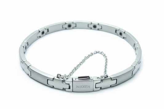 Nikken Magnetic Therapy Bracelet with Integrated Safety Clasp | Pain Relief & Wellness Bracelet for Men & Women
