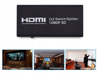 HDMI 2x2 Switch Splitter 1080p 3D