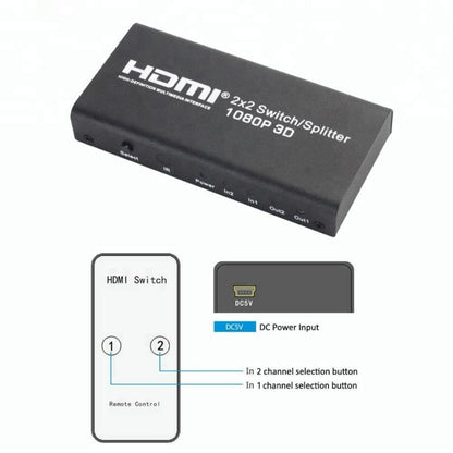 HDMI 2x2 Switch Splitter 1080p 3D