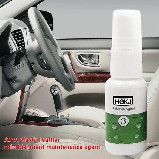 HGKJ-3 Car Interior Leather &amp; Plastic Refurbish Cleaner 20ML | Seat Care Polish | Dashboard Restorer Pakistan