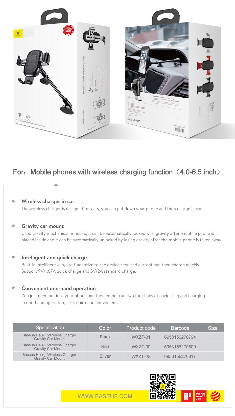 Baseus Gravity Car Phone Holder – One-Hand Operation, Strong Grip & Safe Driving