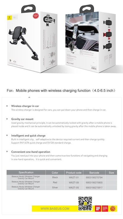 Baseus Gravity Car Phone Holder – One-Hand Operation, Strong Grip & Safe Driving
