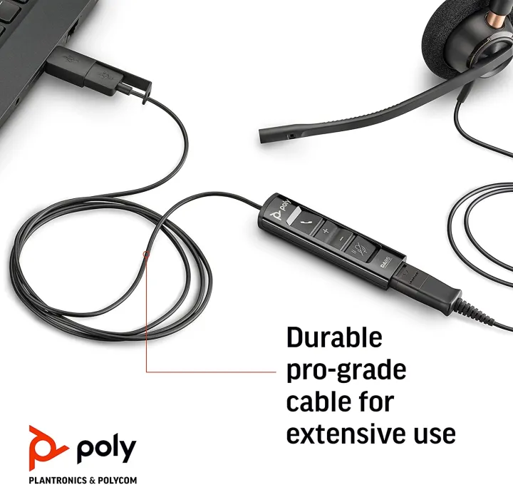 🎧 Poly DA85 USB-A / USB-C Digital Adapter (Plantronics) – Call Center Headset Interface