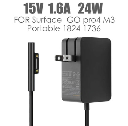 Original Microsoft Surface Pro 4 Charger 15V 1.6A 24W Model 1735 | 6-Pin Magnetic Adapter for Surface Pro 4 M3 Tablet