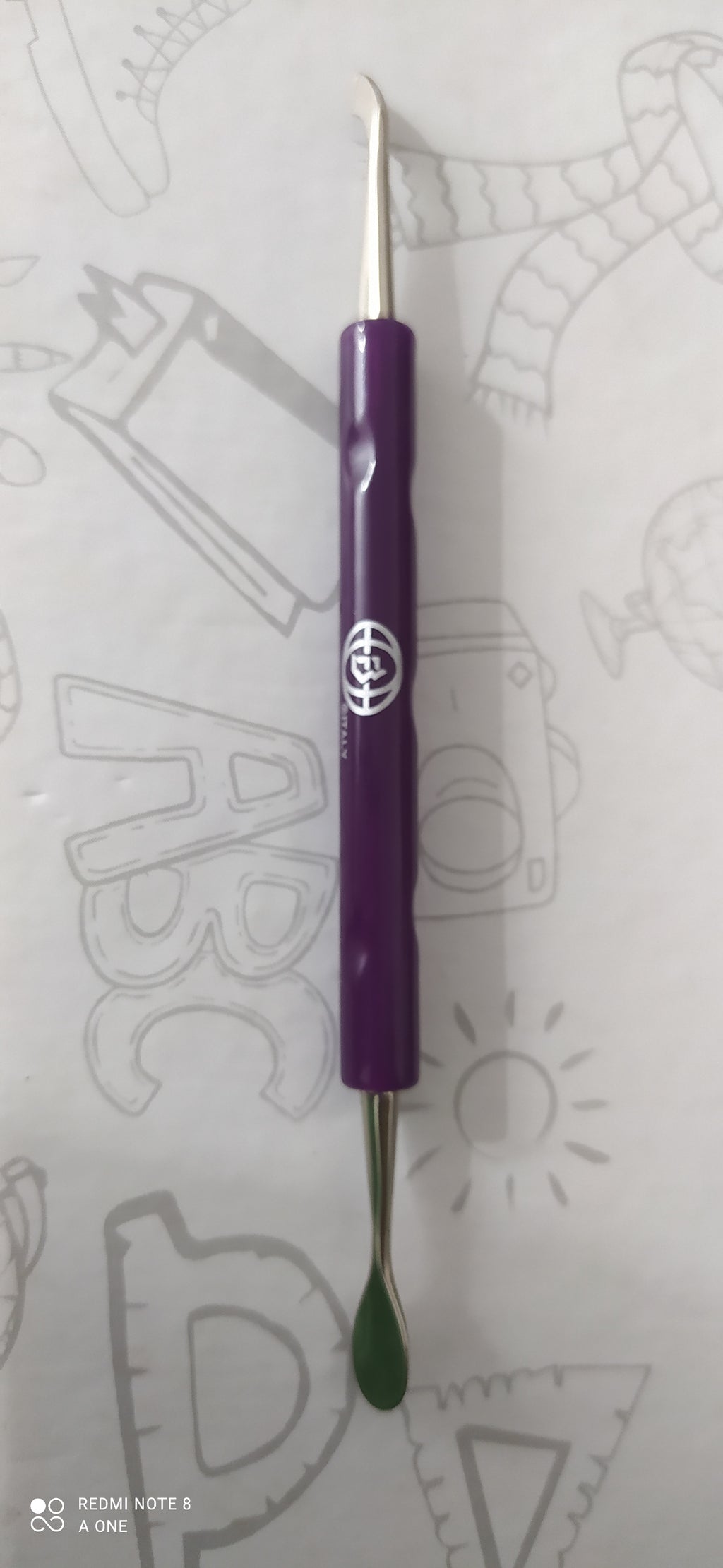 Stainless Steel Ingrown Finger & Toenail Cleaning and Cutting Tool – Dual-Ended Cuticle Pusher, Spoon Knife Gauge Nail Cleaner, Dead Skin Remover for Gel Polish, Manicure & Pedicure (Professional & Personal Use)