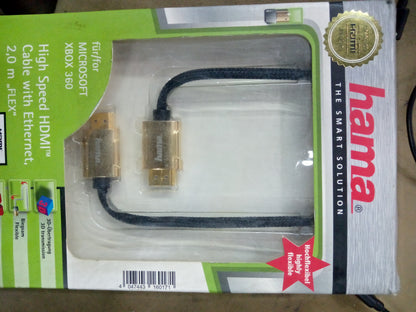 HDMI™ 2.0 Cable 2m – High-Speed HDMI Type A (Standard) Male to Male – 4K Ultra HD, Gold-Plated Connectors, Black