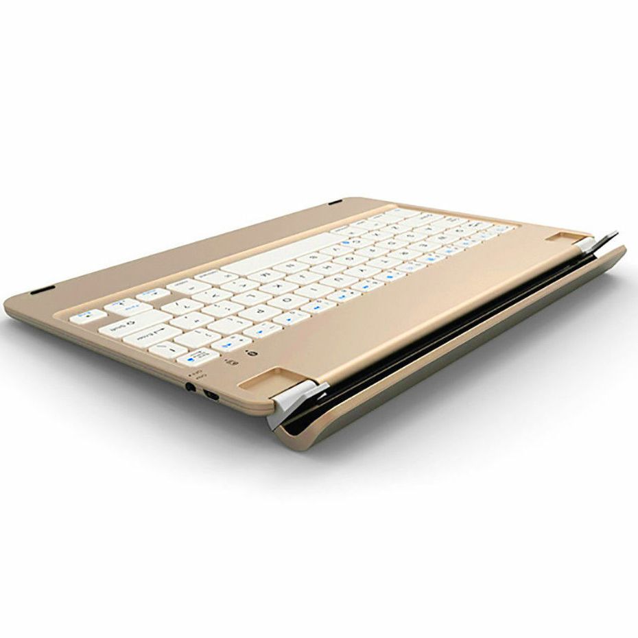 Kee note wireless keyboard F17 Bluetooth 3.0 for iPad 9.7 iPad air 1 (Golden) (Tab Not Included)