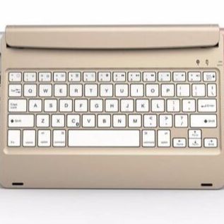 Kee note wireless keyboard F17 Bluetooth 3.0 for iPad 9.7 iPad air 1 (Golden) (Tab Not Included)