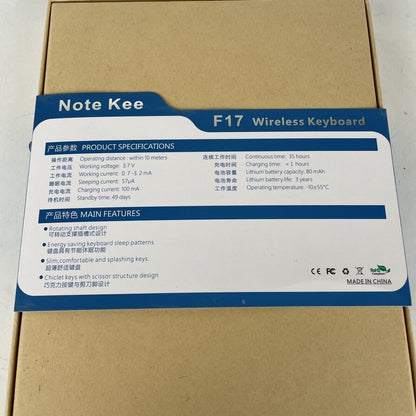 Kee note wireless keyboard F17 