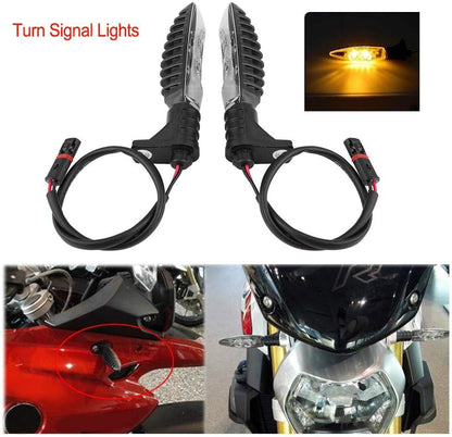 . Pair Front LED Turn Signal Indicator Light (Fits BMW F800 Series)
