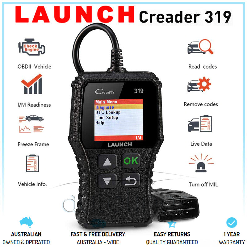 🚗 Launch X431 CReader 319 (CR319) – Professional OBD2 Diagnostic Scanner  Quick | Accurate | Easy to Use