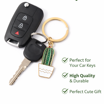 🌵 Lovely Cactus Key Chain – Cute Car Keychain Jewelry | Stylish &amp; Durable
