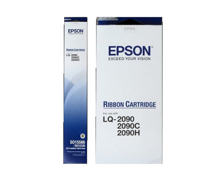 Epson LQ-2090 2090C 2090H 32 Meters / 104.9 Feet Original Black Fabric Ribbon Cartridge S015586/S015336
