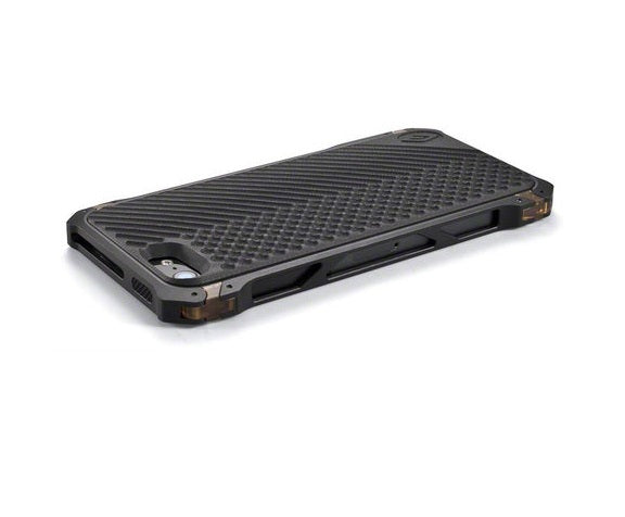 Luxury Aluminum Metal Bumper Phone Case Cover only – Shockproof Rugged Armor Element Style Cover with Anti-Slip Back & Camera Protection