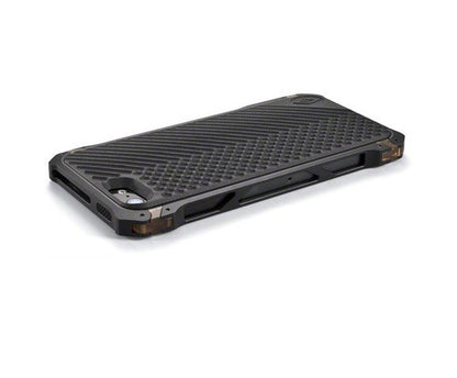 Luxury Aluminum Metal Bumper Phone Case Cover only – Shockproof Rugged Armor Element Style Cover with Anti-Slip Back & Camera Protection