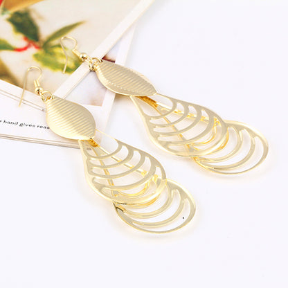 Luxury Hollow Leaf Drop Earrings for Women – Gold & Silver Color Long Dangle Earrings | Fashion Party Jewelry