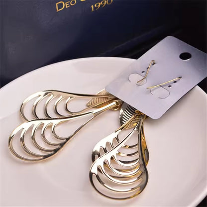 Luxury Hollow Leaf Drop Earrings for Women – Gold & Silver Color Long Dangle Earrings | Fashion Party Jewelry