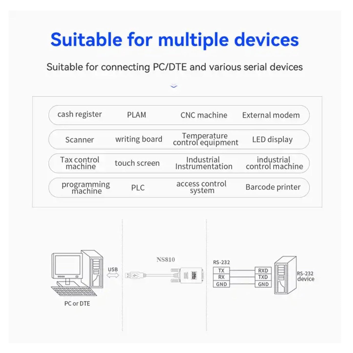 🔌 MCT U232-P9 USB to RS-232 DB9 Serial Adapter  High-Speed 230K | Certified USB to COM Port Converter