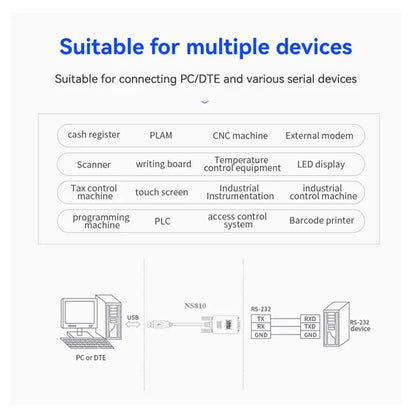🔌 MCT U232-P9 USB to RS-232 DB9 Serial Adapter  High-Speed 230K | Certified USB to COM Port Converter